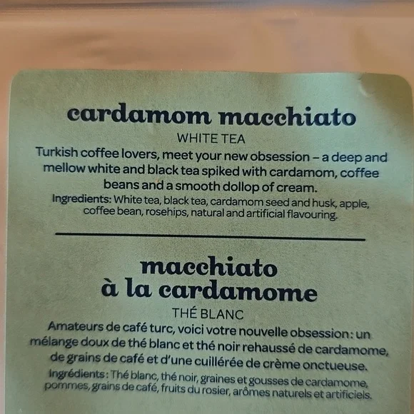 NEW DAVIDsTEA Cardamom Macchiato Tea 50 g Sealed Discontinued Lot of 4 Bags